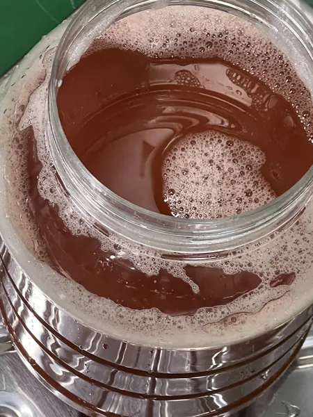 발효 중인 자두 술